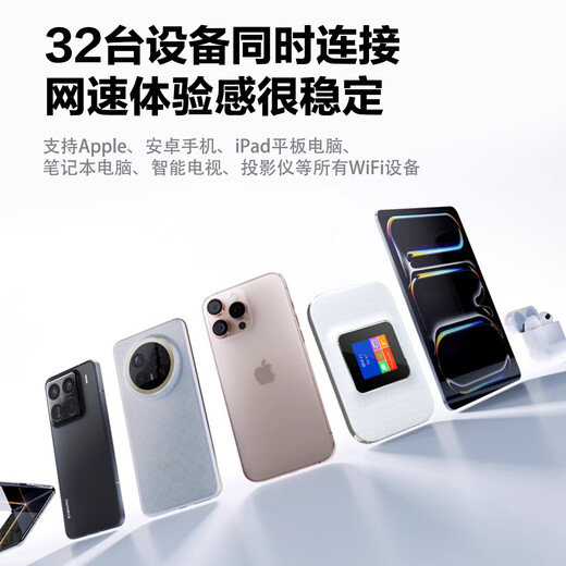 Xiaoxun Intelligent first year free traffic mobile portable wifi6 high speed unlimited traffic 5G Gigabit wireless network 2025 national universal portable car routing Internet card official full Netcom Supreme Edition - free traffic for 1 year - high speed dual-band quad-core