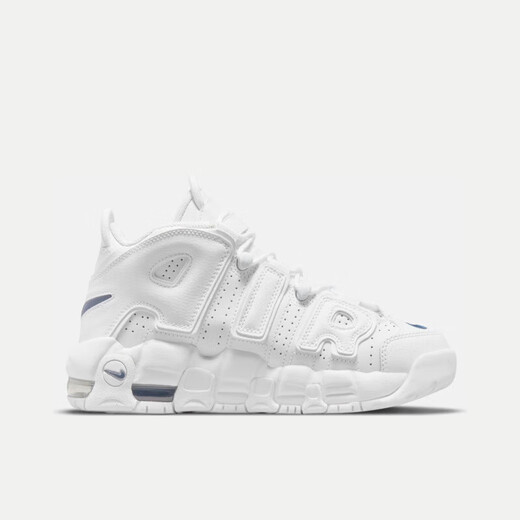 Nike (NIKE) women's shoes Air More Uptempo GS sports shoes Pippen large AIR wear-resistant mid-cut shock-absorbing retro basketball shoes DH9719-100/pure white 39