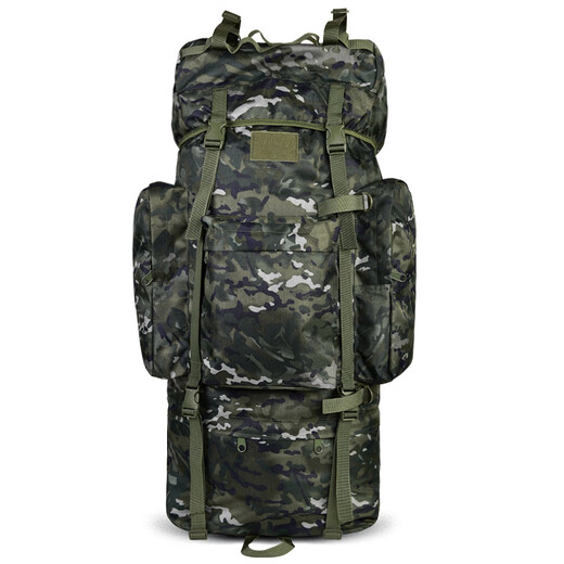 Outdoor 110 liter large capacity camouflage backpack backpack carrying tactical mountaineering bag U-shaped steel frame large backpack green camouflage-110L 110L