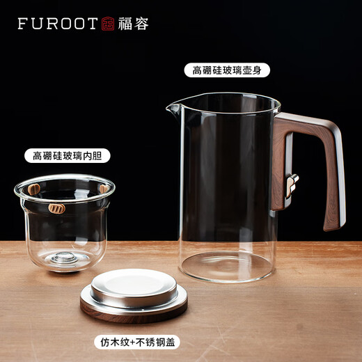 Equipment status Limited time special offer Fullon Magnetic Elegant Cup One-touch Filter Tea Set Tea Water Separation Glass Teapot Single Pot 680ml