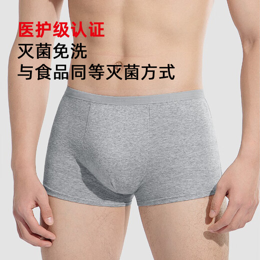 Langsha Disposable Underwear Men's Pure Cotton Boxer Briefs Cotton Sterilized Travel Portable Washable Large Size Men's Daily Disposable Underwear