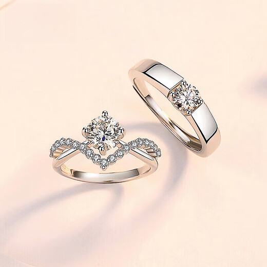 DR Moissanite Diamond Rings Couple Rings Wedding Proposal Niche Design Sensational Gifts for Girlfriends Trendy Rings Pair of Love Rings