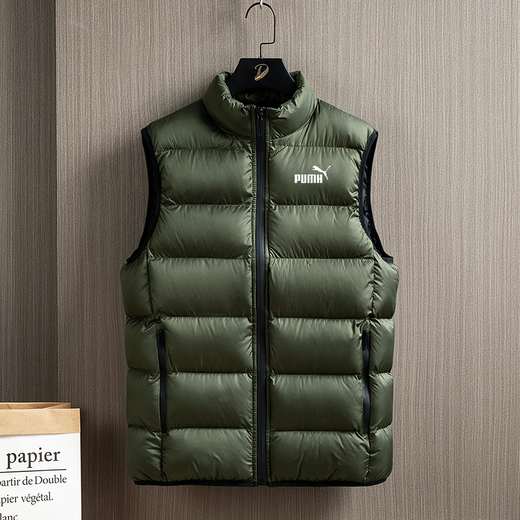 Marque vers le bas coton gilet hommes automne et hiver col montant gilet chaud ample veste de sport décontracté grande taille gilet haut noir 3XL