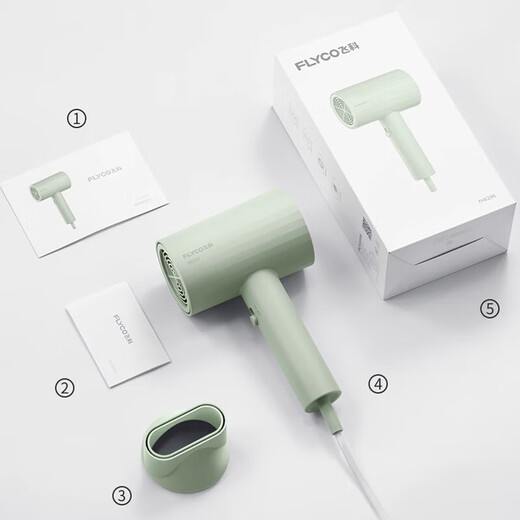 Feike hair dryer household quick-drying portable student dormitory low-noise hot and cold air high-power hair dryer negative ion hair care hair dryer 6290/6276 non-negative ion model + constant temperature healthy soft wind FH6296 emerald green