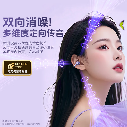 Wise Nation's latest model in 2025 | Women's only Bluetooth headset ear clip type wireless open type non-in-ear hook non-bone conduction ultra long endurance sports ultra running star ring