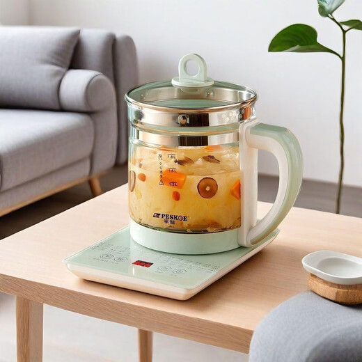 Hemisphere (PESKOE) health kettle, kettle, thermostatic kettle, teapot, teapot, one-piece glass, fully automatic, small household, multifunctional office, large capacity, 1.8L green, green 1.8L, hemisphere health kettle