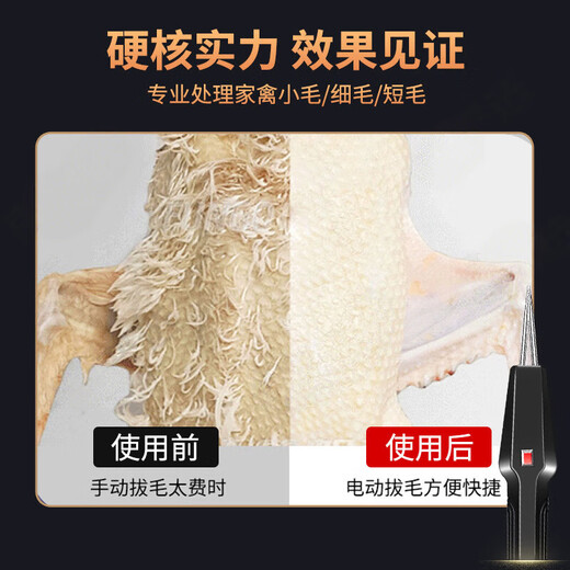 Jingyan Feathering Artifact Electric Feathering Device Chicken, Goose and Duck Feather Removal Machine Fully Automatic Poultry Feathering Machine Killing Chicken Feathering Machine High Power Extreme Edition Dual Motor Rechargeable Wear-Resistant Cone Head Efficient Hair Removal Waterproof Switch
