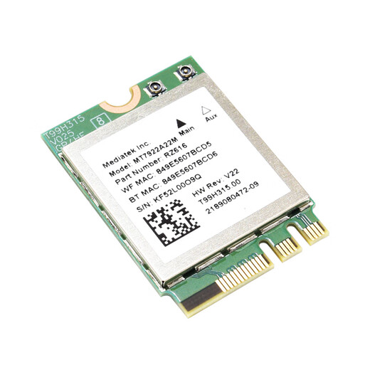 GxlinkstarMT7922 MT7925 MT7927 Tarjeta de red inalámbrica Gigabit wifi 6G tribanda incorporado Bluetooth 5.4 receptor de computadora compatible con AMD RZ616 Linux Openwrt paquete Tarjeta de red MT7922 + antena incorporada