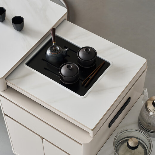 Quanyou Home Tea Table Tea Table Kettle Integrated Balcony Tea Table Modern Simple Storage Cabinet Multi-Function Removable Coffee Table