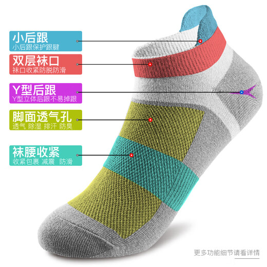 Shupao Socks Women's Spring and Summer Boat Socks Combed Cotton Socks Casual Thin Shallow Mouth Invisible Low Top Breathable 3 Black 3 White One Size Female (35-40)