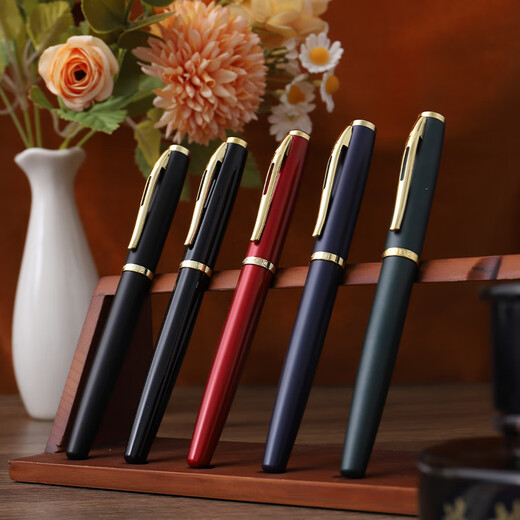 Hero (HERO) Hot Products Hero Pen 5072 Business Office Pen Gift Box High-End Adult Gift Gift Gift Customization Frosted Black Gold Clip Single Pen Gift Box