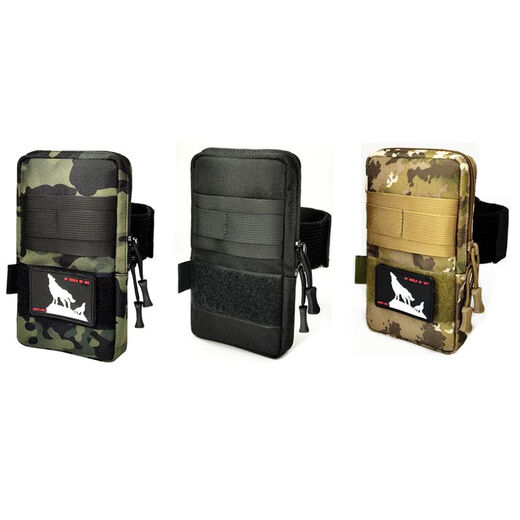 Complete mobile phone arm bag running bag sports hand bag mobile phone bag men's arm multi-functional outdoor sports leisure waterproof large small style black single bag + armband