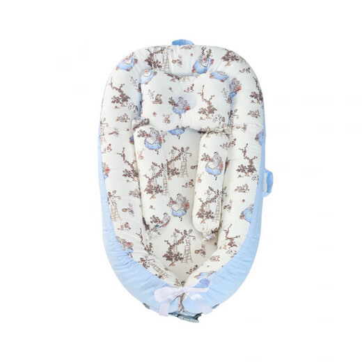 Crib-in-bed multi-functional removable newborn portable baby anti-stress choking bionic nest removable pink rabbit pillow + candy pillow