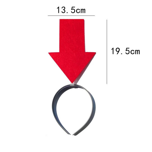 Creative headband arrow question mark symbol headband concert photo artifact fun funny headband conspicuous headband red question mark