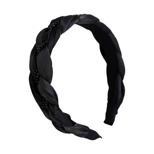 Bai Shilin rhinestone twist wide-brimmed headband 2025 new style high-end temperament high skull hairpin retro headband daily take-out fashion streamer yarn twist braided headband