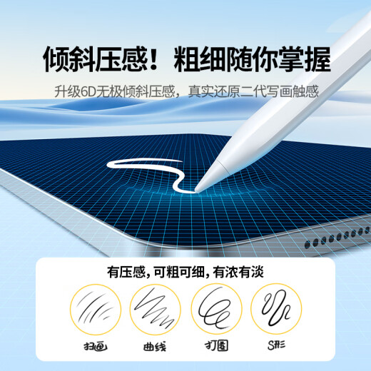 绿联电容笔iPad苹果笔apple pencil二代【2025升级】适用于iPad Pro/Air/Mini通用2025年新款强磁吸附