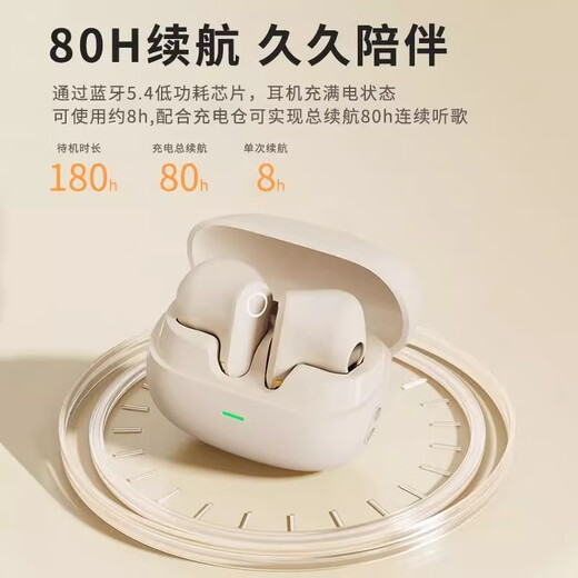 AI noise reduction Xiaomi Mijia (Ml) suitable wireless Bluetooth headset 2025 latest semi-in-ear sports noise reduction ultra-long battery life high quality concept earphones skin color noise reduction/HD calling/double battery life