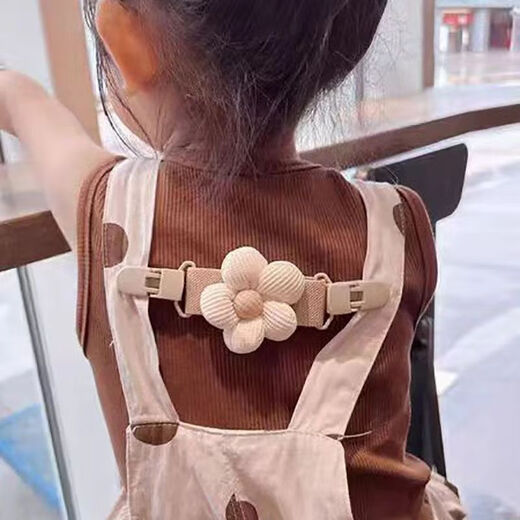 Hanoufei overalls anti-falling artifact fixed shoulder straps shoulder baby children's clothes suspender skirt drop shoulder anti-slip khaki wings 1 pack 9 years old and above