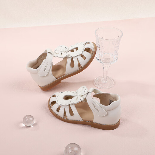 Dr. Jiang Dr. Jiang 2025 new summer princess sandals for big children and girls sandals beige 28 feet length about 17.2-17.8