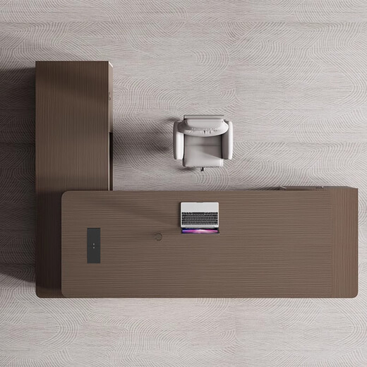 Office furniture desk boss table simple modern executive desk office supervisor desk manager desk president desk and chair 2.8m boss table + boss chair + 3.2m bookcase