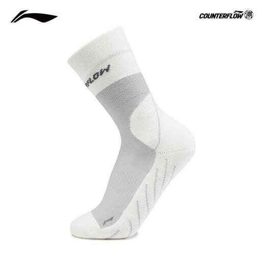 Li Ning Outdoor CF Traceable Socks Men's and Women's 25 Autumn and Winter Mid-length Socks (No returns or exchanges after opening) AWLV045