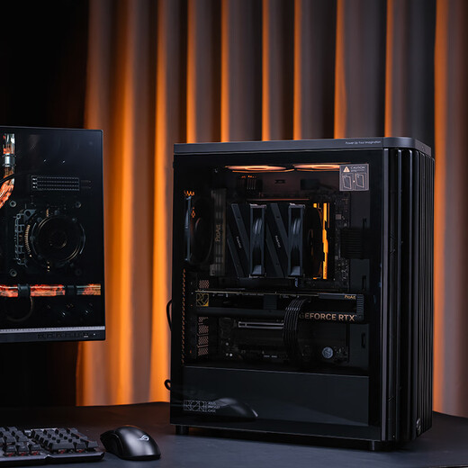 ASUS ROG family bucket 14600KF/5060Ti host 5070 live e-sports game design rendering desktop assembly computer host complete machine DIY assembly machine i5 14600KF+RTX5060Ti丨2
