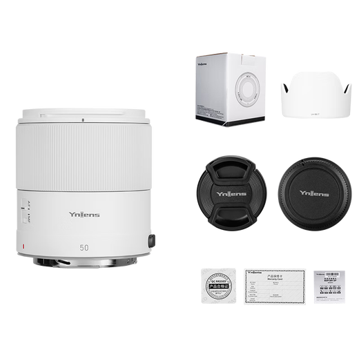 Yongnuo 50F1.8R DF multi-SpecificationsR-mount full-frame standard fixed focus lens suitable for R-mount mirrorless cameras, white shell