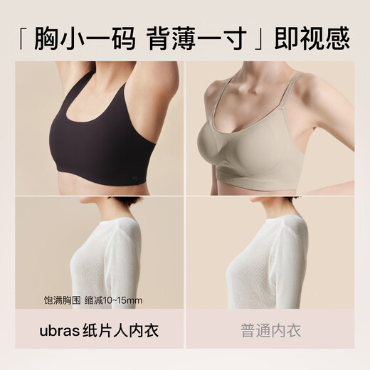 Ubras 25 years new no size small nipple paper bra for big breasts, thin and thin, seamless invisible vest bra for women, bra-invisible skin color (original skin naked), one size fits all, standard version 100-130Jin Jin is equal to 0.5 kg /A-C cup