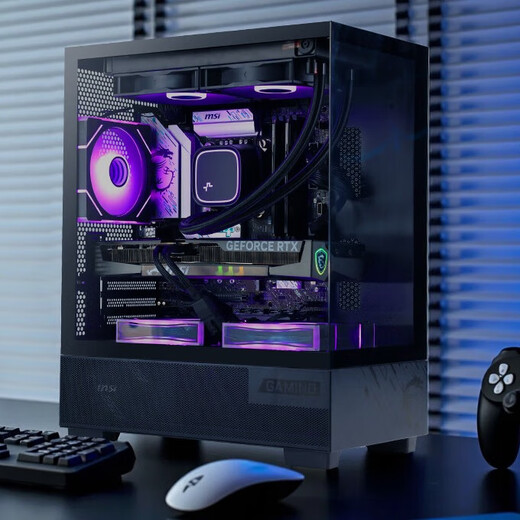 MSI AMD Ryzen R5 9500F 9600X 5060Ti graphics card desktop computer console game design modeling rendering complete machine DIY assembly machine Delta tile with four R5 9600X + XFX 9060XT 16G