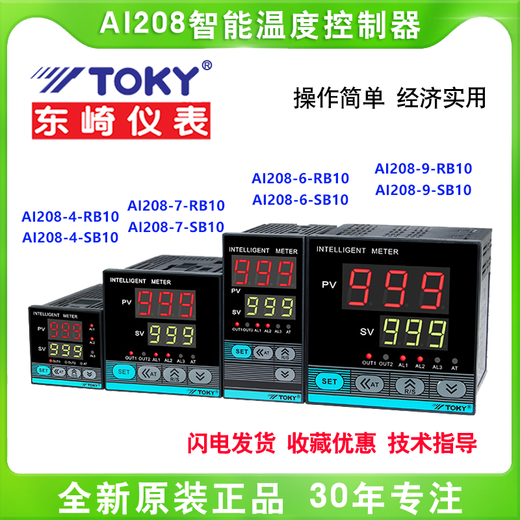 Dongqi AI208 series temperature control instrument electronic thermostat multiple model selection high precision control AI208-8-RB10