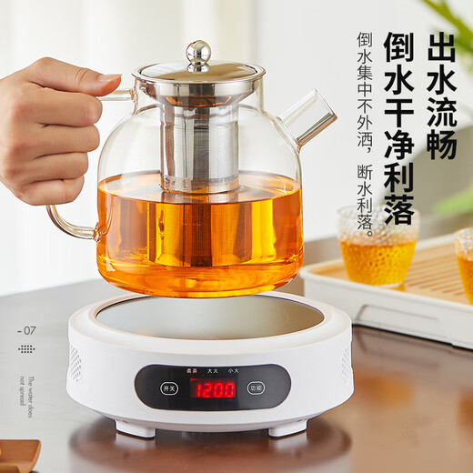 MZXM Japan imported quality glass tea kettle kettle large capacity new electric ceramic stove all glass health kettle for tea Rongtianxia health kettle twill - 1650ml 1L or more
