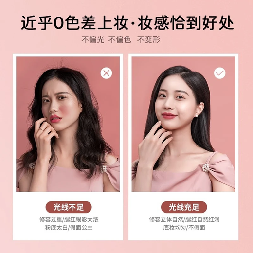 EASEHOLD Valentine's Day gift Yijing LED cosmetic mirror with light smart mirror beauty mirror vanity mirror beauty instrument gift box shell mirror for girlfriend, wife, best friend, friend