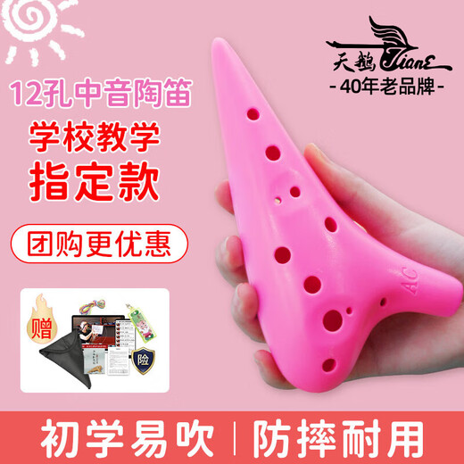 Swan (SWAN) T02 Ocarina 12-hole AC alto C key resin plastic children's entry-level teaching musical instrument school special blue