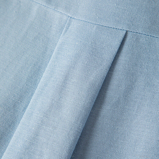 Late White Exclusive 2025 Autumn Design Top with Waist Belt Slim Elegant Shirt for Women Light Blue L