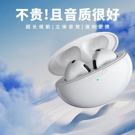 YOMO Berlin sound quality Bluetooth headset semi-in-ear wireless headset long battery life sports headset suitable for Apple Huawei Xiaomi oppo mobile phone K11 white