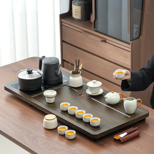 Tang Yue Kung Fu tea set home office all-in-one Yongquan automatic water boiling tea tray tea set complete set of tea table for guests