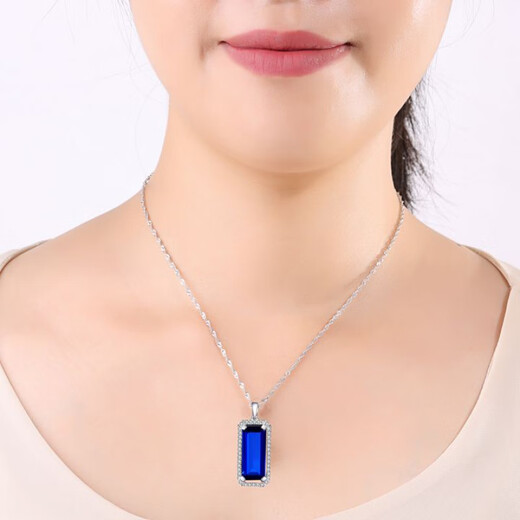 DL 1998 Fat Donglai same style tanzanite pendant sapphire pendant silver plated 18k gold inlaid with colored gemstone necklace pendant colorful treasure
