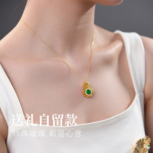 Dara jade pendant for women, 925 sterling silver gourd necklace, birthday gift for elders, practical gift for girlfriend and mother