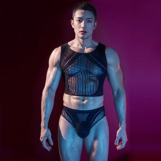 Elegant men's sexy underwear thong can be worn when going out, men's stuffed valet sexy underwear, boy's and girl's hip-covering skirt, black, including mesh + underwear, recommended weight 120-160Jin Jin equals 0.5 kg, boy's and girl's cos clothing, fake 0-girl gay sexy underwear, sm shameful sexy uniform
