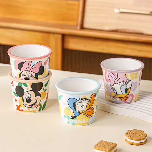 Disney Genuine Ceramic Cup Water Cup Ice Cream Cup Cake Cup Mug New Exquisite Girls Cold Drink Cup Large Daisy 250ML 1 pc