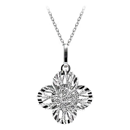 COISE platinum pt950 necklace women's four-leaf clover pendant platinum clavicle chain ins style girl birthday gift wife Qinghuan four-leaf clover platinum pendant + 925 silver flash European chain