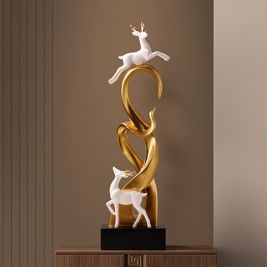 BHM living room decorations, high-end atmospheric TV cabinet, entrance door, entrance hall, office decorations, moving to new home, housewarming gift, Yulu Gaosheng gold, about 66cm high