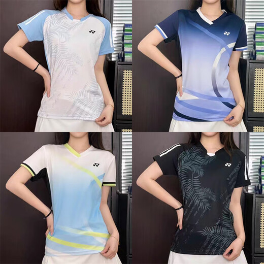 Yonex's new badminton uniform for men and women quick-drying breathable short-sleeved competition uniform for couples golf T-shirt customization watermelon red 9227 red shorts 3XL