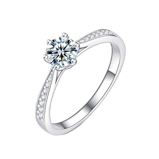 PT950 platinum diamond ring 1 carat moissanite diamond ring wedding proposal platinum ring for girlfriend birthday gift light luxury 50 cent moissanite diamond ring live mouth adjustable size