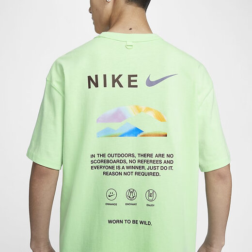 Nike (Nike) Мужская футболка для летней новой модели на задней метке.