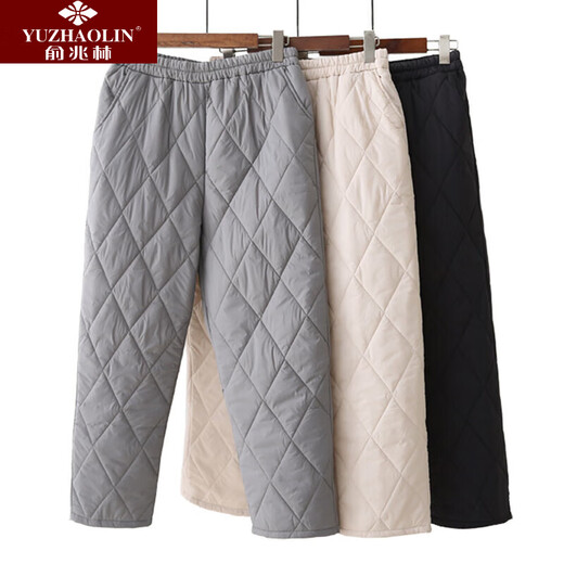 Yu Zhaolin (YUZHAOLIN) Winter clothing for the elderly, women and old ladies, light cotton pants for winter outer wear, mom pants, warm grandma pants for the elderly, 8312 black straight 3XL recommended 150-170 Jin Jin equals 0.5 kg