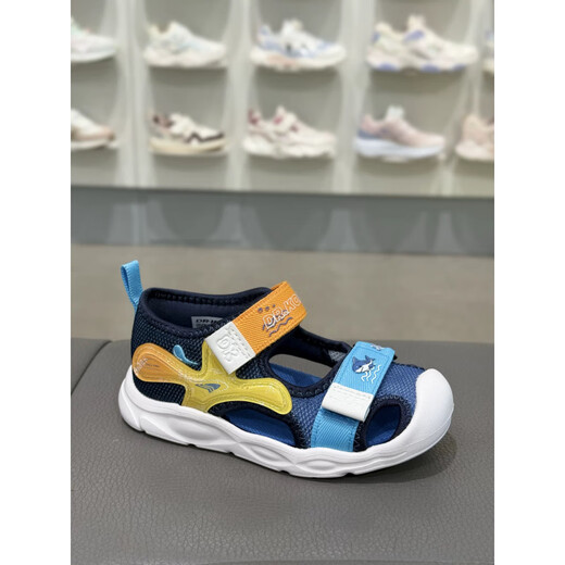 DR KONG counter 2025 summer boys' toe-toe sandals, two-step toddler shoes, black and green (14A2009E) 25, inner length 16.1cm