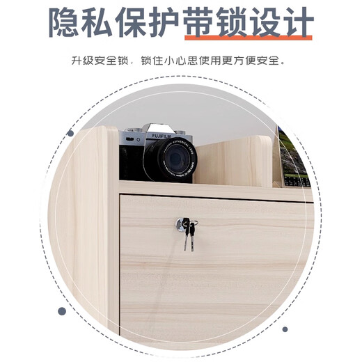 Xiule student dormitory bed table foldable small table with light for lazy people to use the upper bunk suspended learning online class writing table hanging retractable + with light black walnut color 80cm