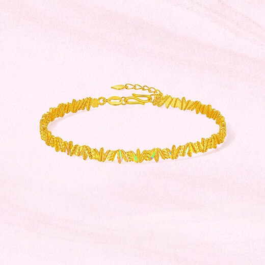 Saturday Fortune Crushed Ice Galaxy Gold Bracelet Women's Bracelet Birthday Gift Price A1016136 Approximately 8.29g