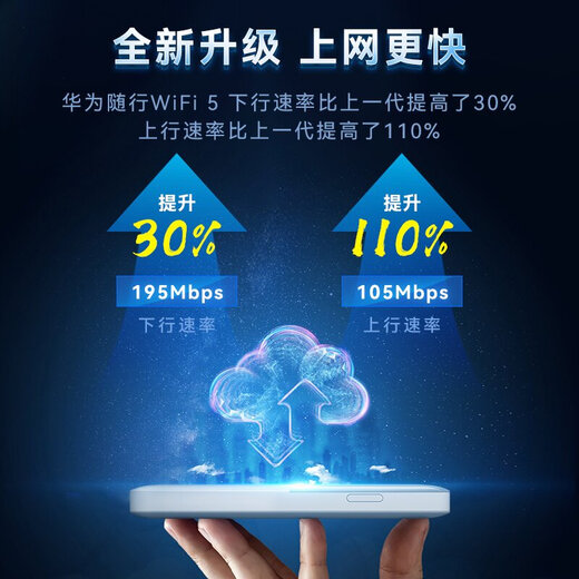 Huawei portable wifi3Pro2025 new mobile wireless network wifi national traffic network card notebook network card 4g hotspot full network card-free portable car outdoor speed-up version Huawei portable WiFi5 Nebula White 2000G/month*1 month
